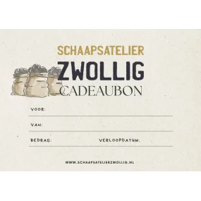 Schaapsatelier Zwollig Cadeaubon