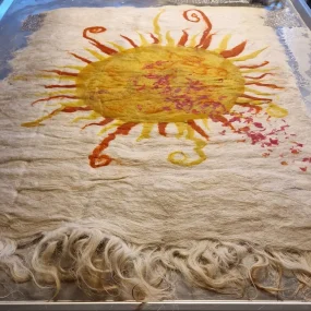 Wandkleed Wollig Zonlicht